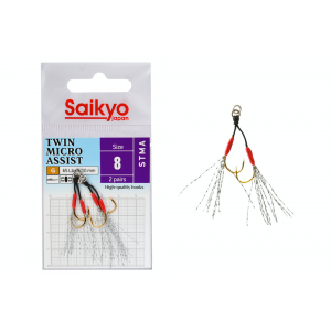 Крючки Saikyo STMA TWIN MICRO ASSIST №8 (2 пары) Крючки Saikyo STMA TWIN MICRO ASSIST №8 (2 пары)
